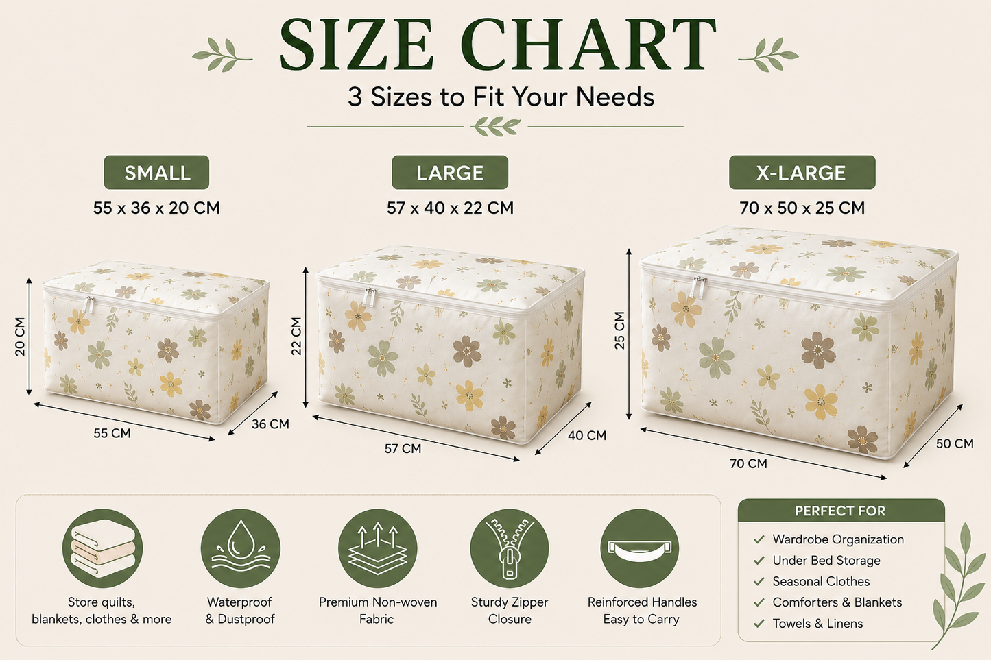 Premium Waterproof Quilt Storage Bag