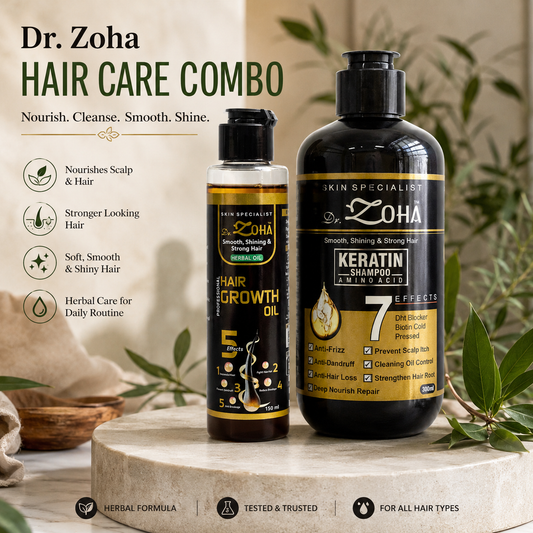 Dr. Zoha Hair Growth Oil & Keratin Shampoo Combo | Herbal Hair Care