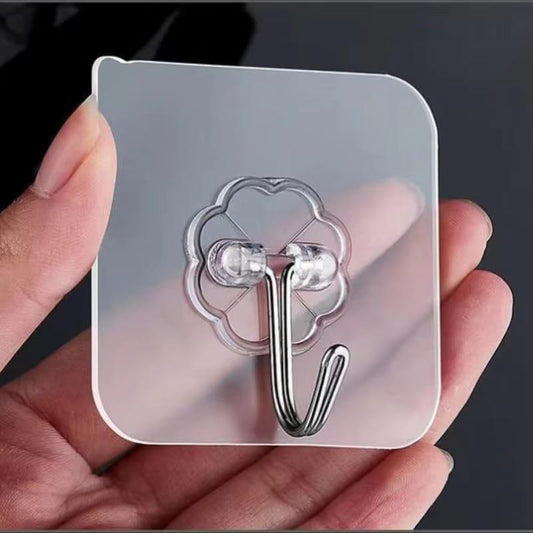 10 Pcs Heavy Duty Adhesive Wall Hooks | No Drilling Metal Hooks for Kitchen, Bathroom & Home Organization