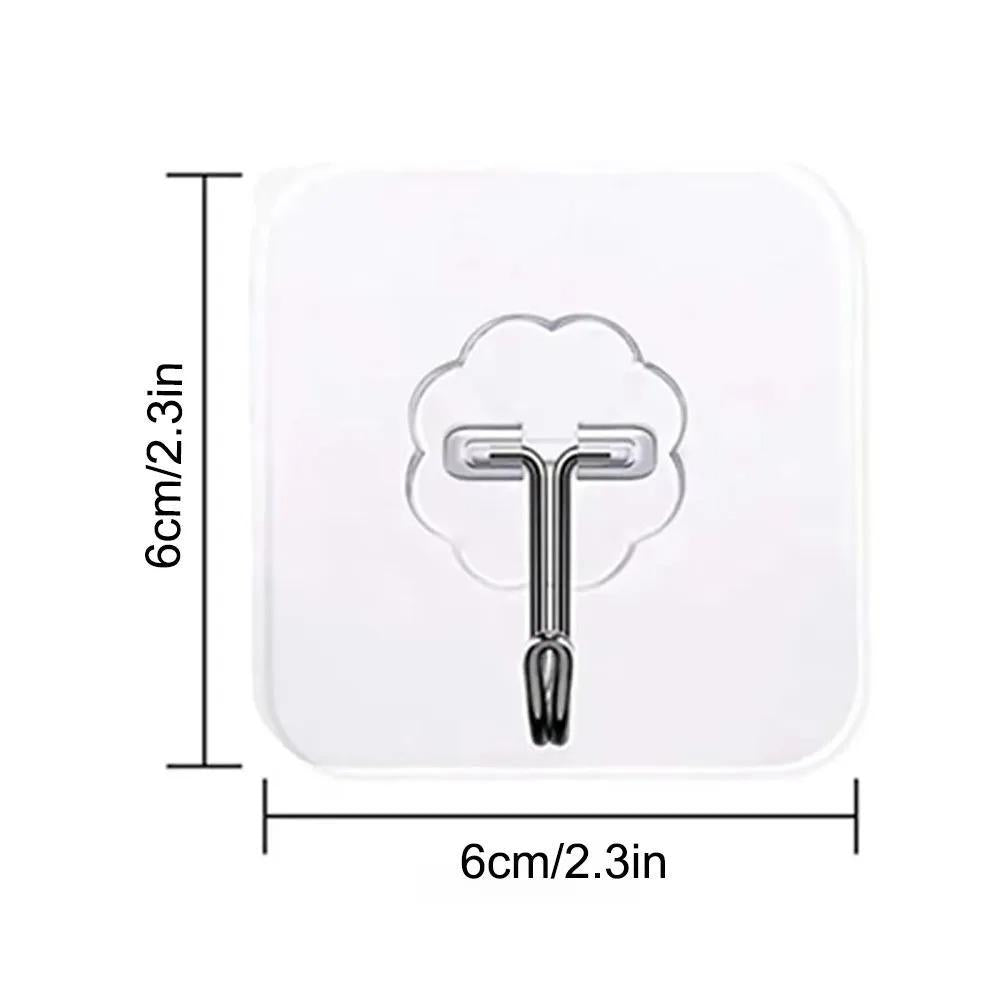 10 Pcs Heavy Duty Adhesive Wall Hooks | No Drilling Metal Hooks for Kitchen, Bathroom & Home Organization