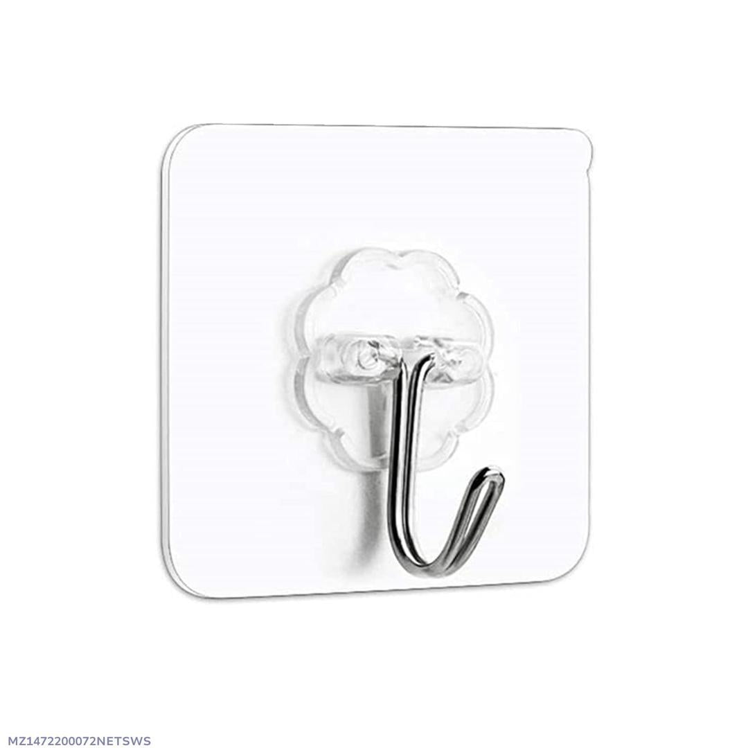 10 Pcs Heavy Duty Adhesive Wall Hooks | No Drilling Metal Hooks for Kitchen, Bathroom & Home Organization