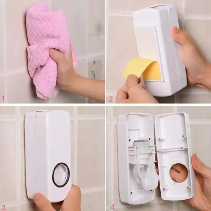Automatic Toothpaste Dispenser with Toothbrush Holder