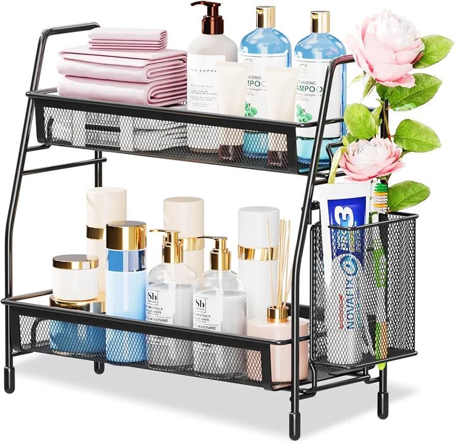 2-Tier Stainless Steel Kitchen Storage Rack | Countertop Organizer Shelf