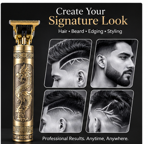 Vintage T9 Gold Hair Trimmer | Dragon Design Beard & Hair Clipper