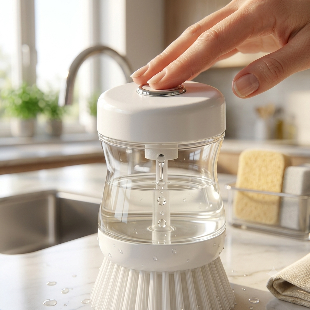 Self Dispensing Dish Cleaning Brush