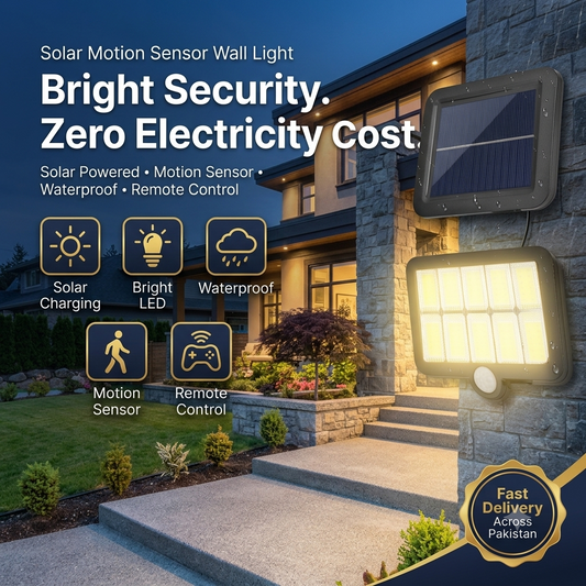 Solar Wall Light with Motion Sensor | Waterproof Outdoor LED Security Light