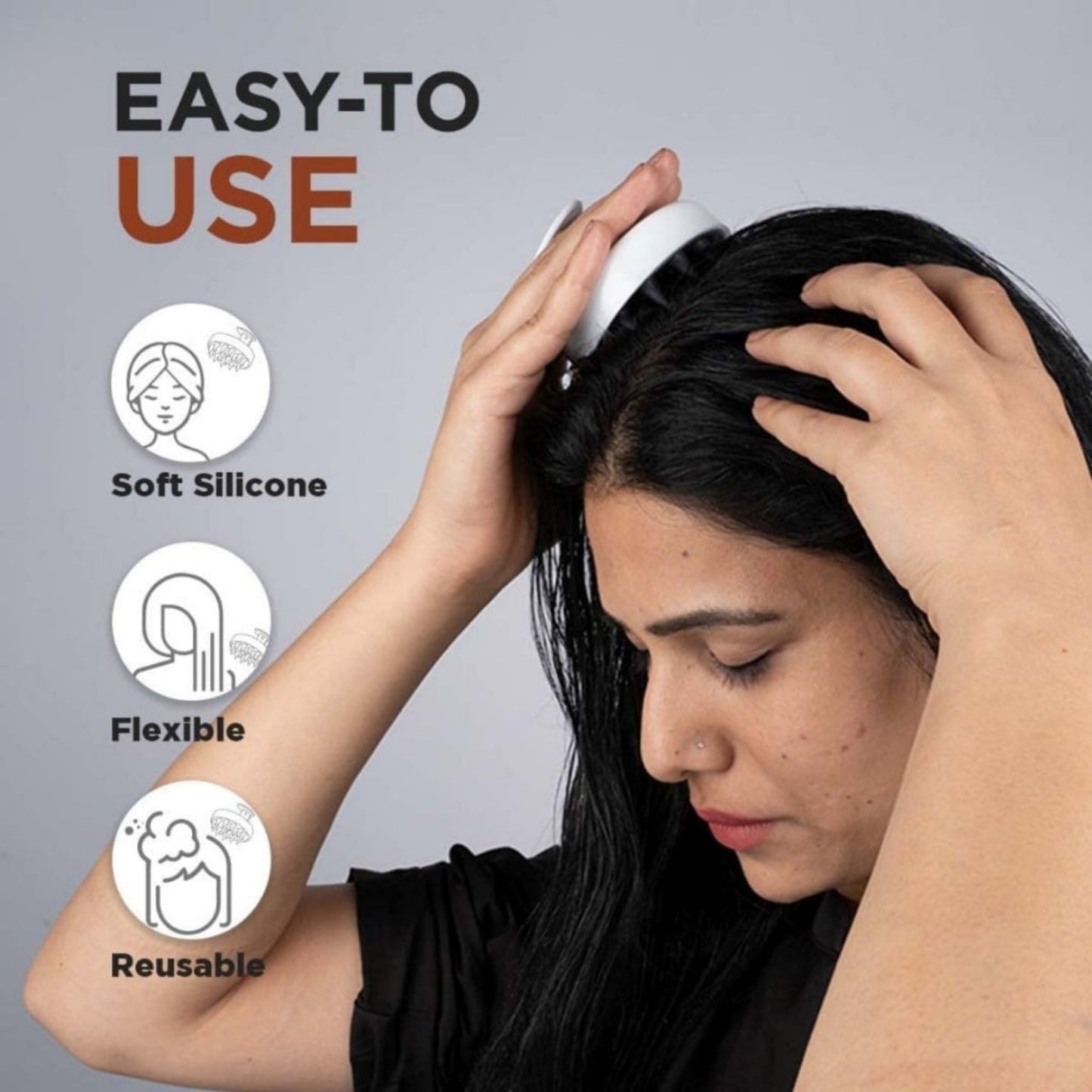 Premium Silicone Scalp Shampoo Massager Brush