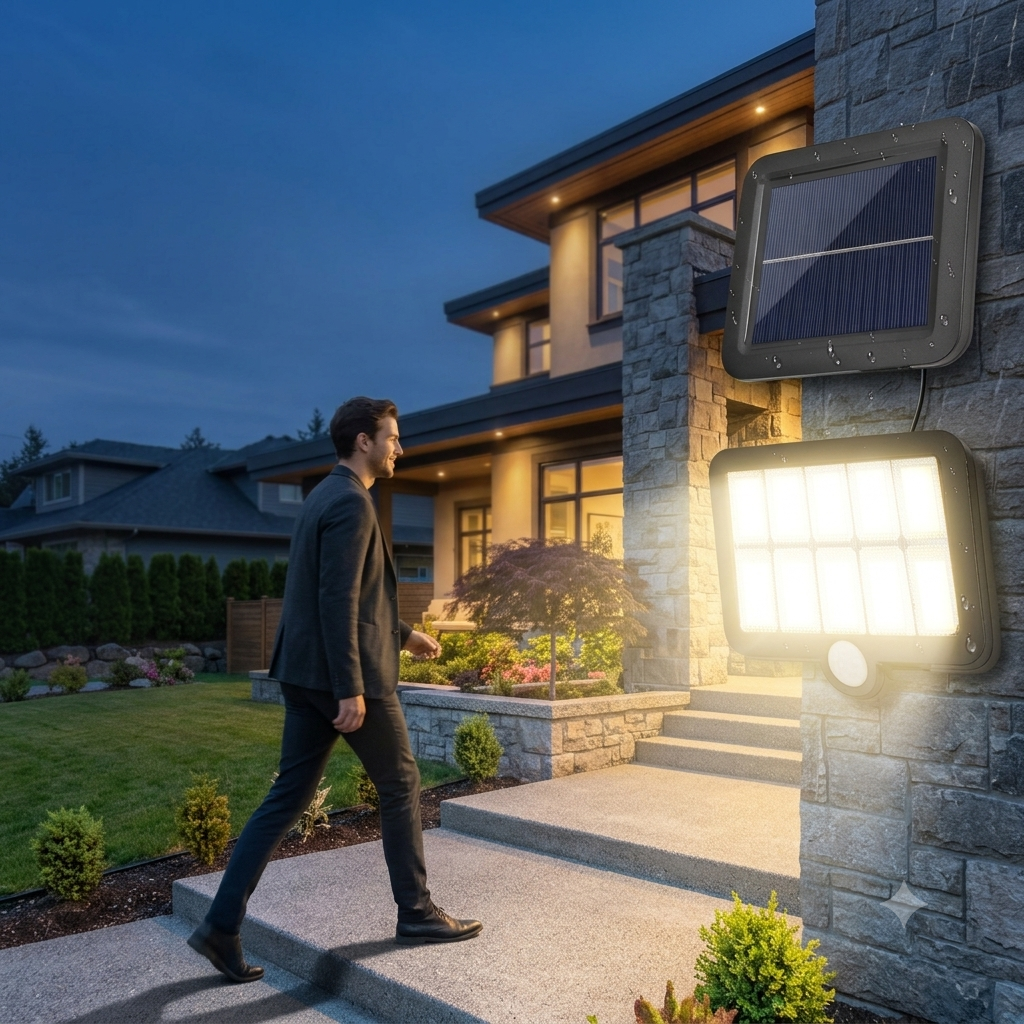 Solar Wall Light with Motion Sensor | Waterproof Outdoor LED Security Light