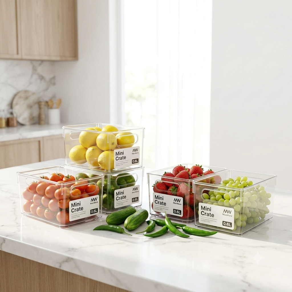 4-Piece Refrigerator Storage Box Set