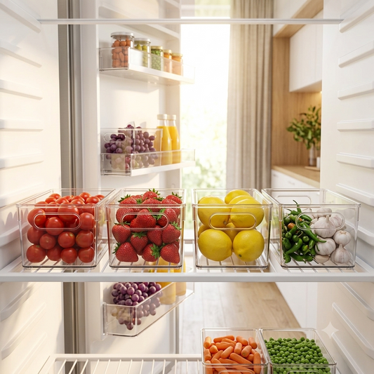 4-Piece Refrigerator Storage Box Set